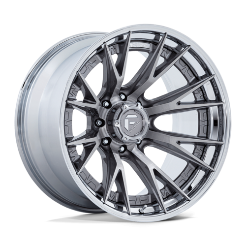 Fuel 1PC FC402 Catalyst 20x10 Wheel, 8x170 Bolt Pattern, -18 Offset, Platinum with Chrome Lip