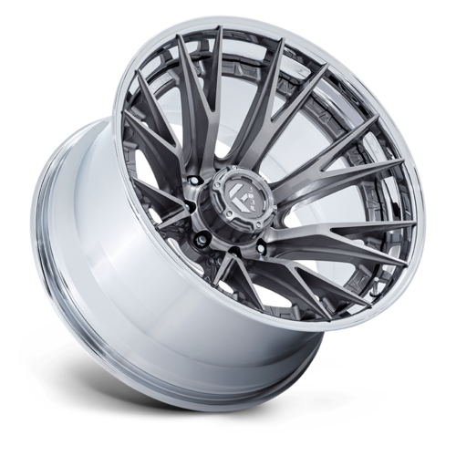 Fuel 1PC FC402 Catalyst 20x10 Wheel, 8x170 Bolt Pattern, -18 Offset, Platinum with Chrome Lip