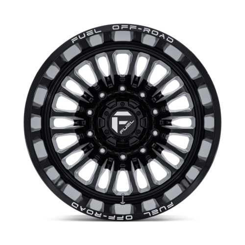 Fuel 1PC D868 ARC Duality 22x8.25 Inch Gloss Black Milled Wheel with -201 Offset and 10x225 Bolt Pattern