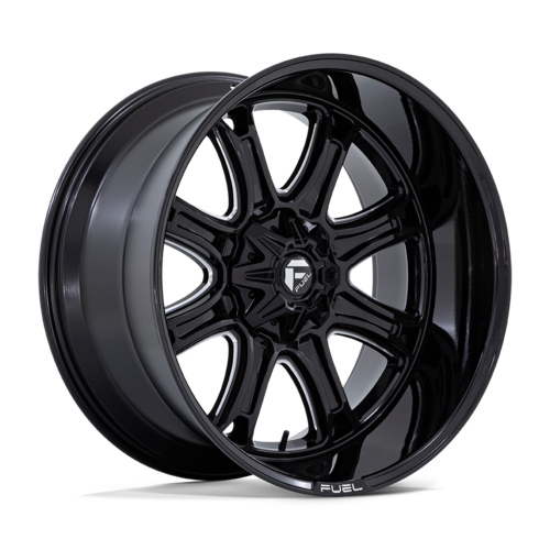 Fuel 1PC Darkstar Gloss Black Milled 22-Inch Wheel, 8x170 Bolt Pattern, +1 Offset