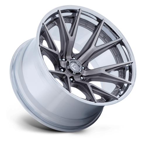Fuel 1PC FC402 Catalyst 20x9 Wheel, 6x5.5 Bolt Pattern, +1 Offset, Platinum with Chrome Lip