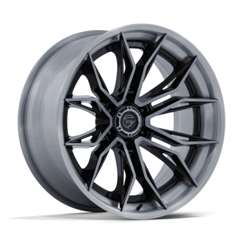 Fuel 1PC FC404 Mutiny 20x10 Wheel, 6x135 Bolt Pattern, -18 Offset, Gloss Black with Brushed Dark Tint