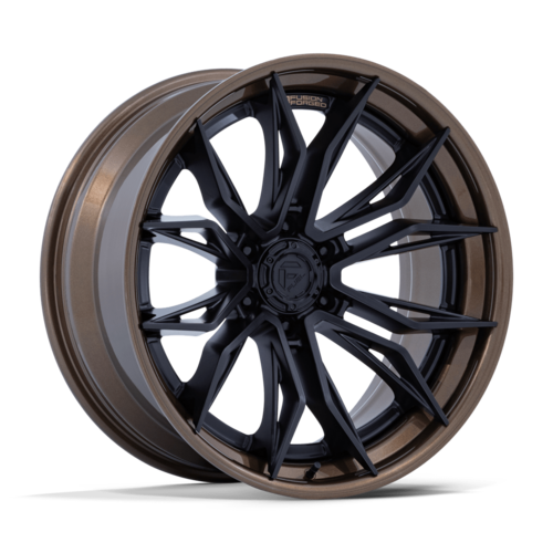 Fuel 1PC FC404 Mutiny 20x9 Wheel, 6x5.5 Bolt Pattern, +20 Offset, Matte Black with Gloss Bronze Lip