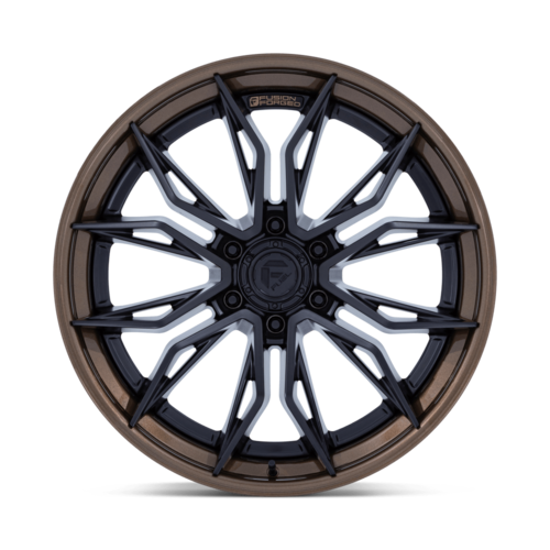Fuel 1PC FC404 Mutiny 22x9.5 Wheel, 6x135 Bolt Pattern, +20 Offset, Matte Black with Gloss Bronze Lip
