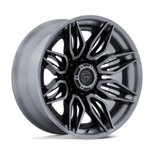 Fuel 1PC FC404 Mutiny 20x10 Wheel, 8x6.5 Bolt Pattern, -18 Offset, Gloss Black with Brushed Dark Tint