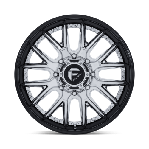 Fuel 1PC D407 Catalyst Dually 20x8.25 Wheel, 8x210 Bolt Pattern, +105 Offset, Chrome with Gloss Black Lip