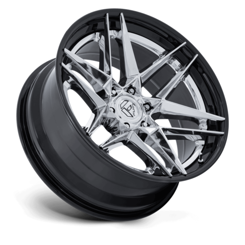 Fuel 1PC FC408 Flight 20x9 6x135 Chrome Wheel with Gloss Black Lip