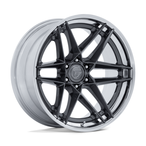 Fuel 1PC FC408 Flight 20x9 6x135 Gloss Gunmetal Wheel with Chrome Lip
