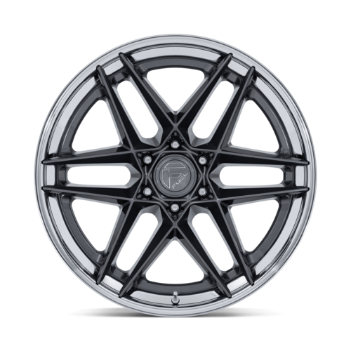 Fuel 1PC FC408 Flight 20x9 6x135 Gloss Gunmetal Wheel with Chrome Lip