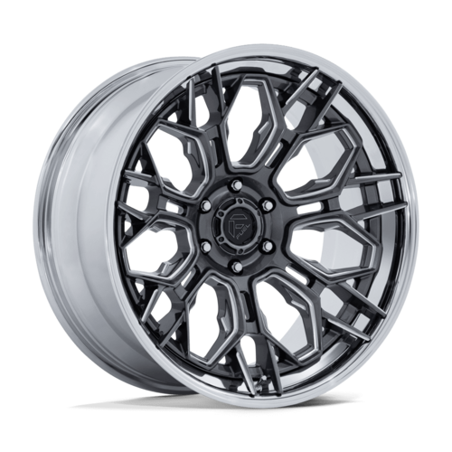 Fuel 1PC FC409 Hive 20x10 Wheel, 6x5.5 Bolt Pattern, -18 Offset, Gloss Gunmetal with Chrome Lip