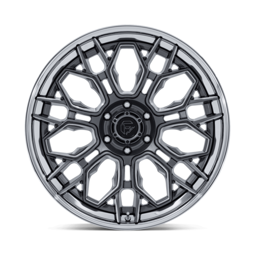 Fuel 1PC FC409 Hive 20x10 Wheel, 6x5.5 Bolt Pattern, -18 Offset, Gloss Gunmetal with Chrome Lip