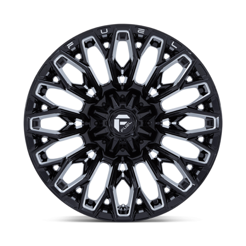 Fuel 1PC FC865 Strike Gloss Black Milled Wheel, 20 x 10 Inches, 8x6.5 Bolt Pattern, -18 Offset