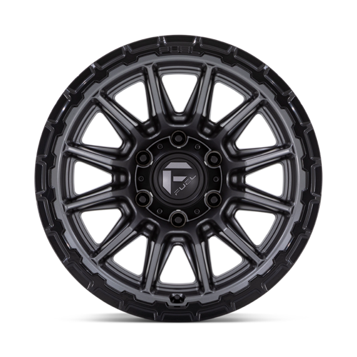 Fuel 1PC FC866 Piston 17x9 Wheel, 5x5 Bolt Pattern, Matte Gunmetal with Gloss Black Lip