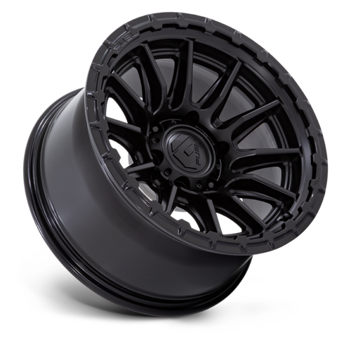 Fuel 1PC FC866 Piston 17x8.5-Inch Wheel, 6x5.5 Bolt Pattern, +25 Offset, Blackout with Gloss Black Lip