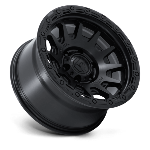 Fuel 1PC FC884 Fortress 18x9 Wheel, 6x5.5 Bolt Pattern, +20 Offset, Matte Black with Gloss Black Lip