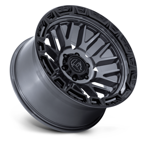 Fuel 1PC FC890 Rail 20x10 Wheel, 6x135 Bolt Pattern, -18 Offset, Gloss Gunmetal with Gloss Black Lip