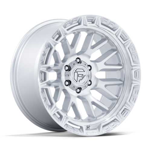 Fuel 1PC FC890 Rail 17x9 Wheel, 6x5.5 Bolt Pattern, -12 Offset, Gloss Silver Machined Face