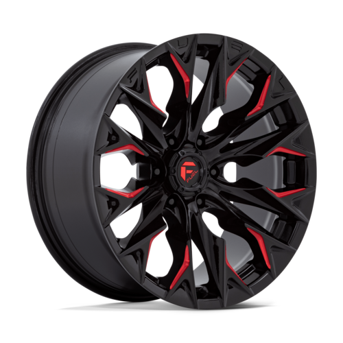 Fuel 1PC D823 Flame 20x9 Gloss Black Milled Wheels with Candy Red, 6x5.5 Bolt Pattern