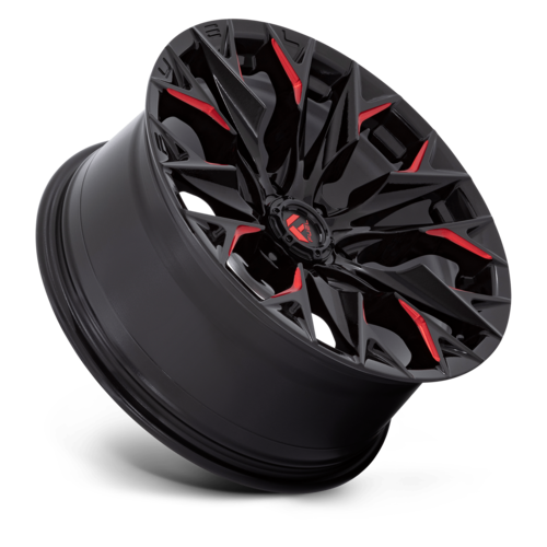 Fuel 1PC D823 Flame 20x9 Gloss Black Milled Wheels with Candy Red, 6x5.5 Bolt Pattern