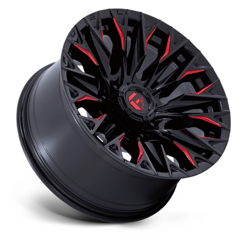 Fuel 1PC D82320901750 D823 Flame 20-Inch Gloss Black Milled Wheels with Candy Red, 8x170 Bolt Pattern