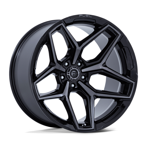 Fuel 1PC Flux 20x10 Wheel, 5x5 Bolt Pattern, -18 Offset, Gloss Black Brushed Face with Gray Tint