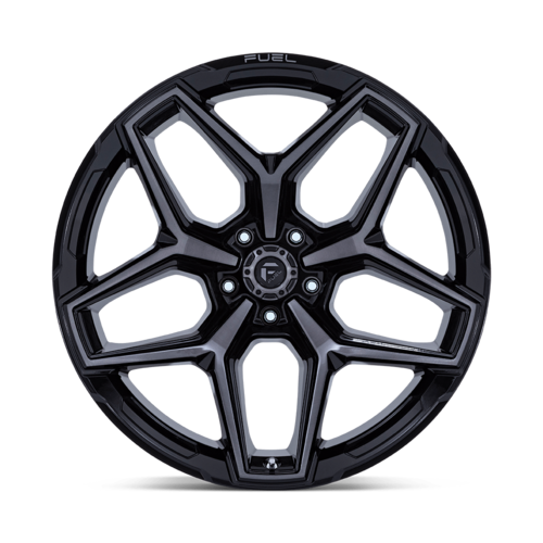Fuel 1PC Flux 20x10 Wheel, 5x5 Bolt Pattern, -18 Offset, Gloss Black Brushed Face with Gray Tint