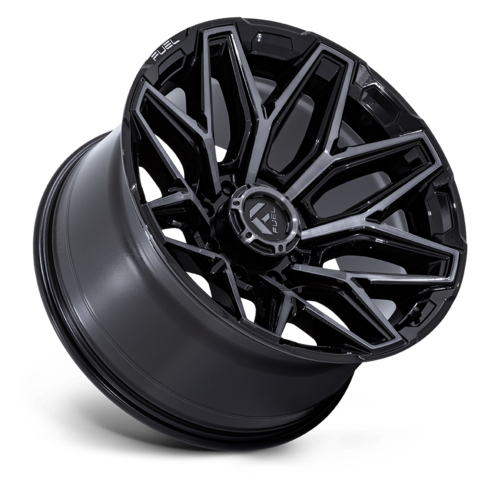 Fuel 1PC FLUX 20-Inch Gloss Black Brushed Face Wheel, 8x180 Bolt Pattern, +1 Offset