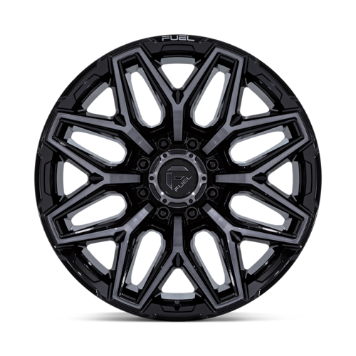 Fuel 1PC FLUX 20-Inch Gloss Black Brushed Face Wheel, 8x180 Bolt Pattern, +1 Offset