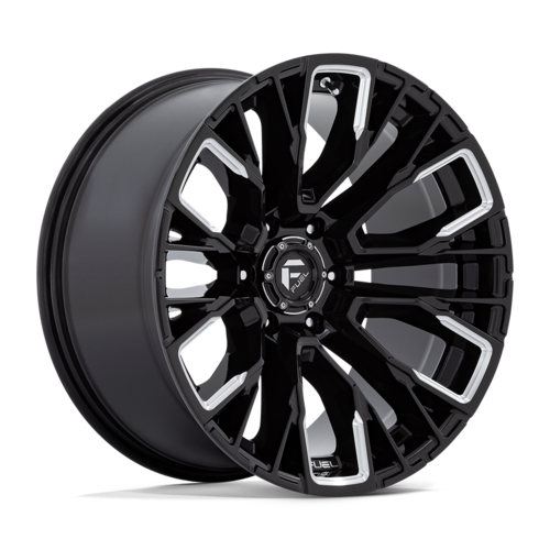 Fuel 1PC D849 Rebar 17x9 Gloss Black Milled Wheel, 6x5.5 Bolt Pattern, +1 Offset