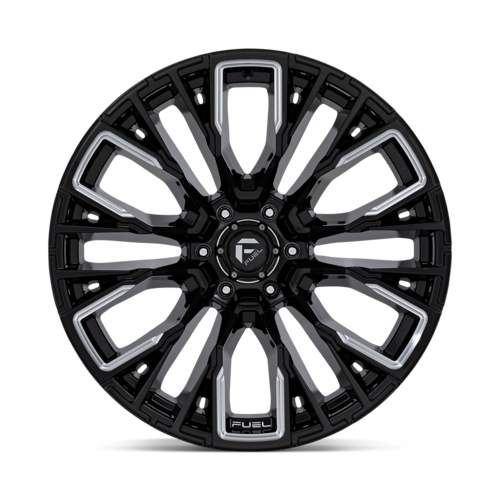 Fuel 1PC D849 Rebar 22x12 Gloss Black Milled Wheel, 6x135 Bolt Pattern