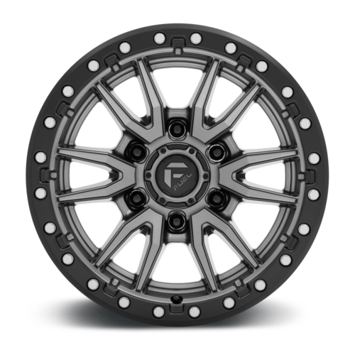 Fuel 1PC D680 Rebel 17x9 Wheel, 6x5.5 Bolt Pattern, +1 Offset, Matte Gunmetal Black Bead Ring