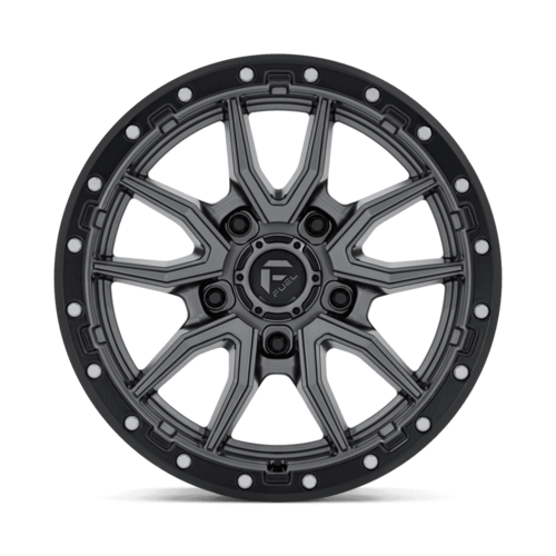 Fuel 1PC D680 Rebel 18x9 Wheel, 5x127 Bolt Pattern, -12 Offset, Matte Gunmetal Black Bead Ring