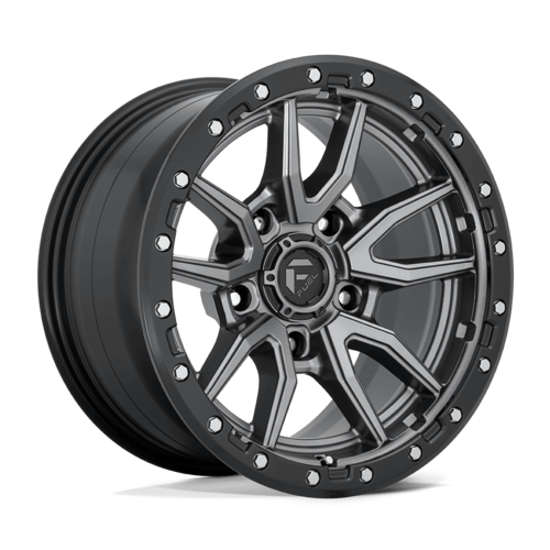 Fuel 1PC D680 Rebel 18x9 Wheel, 5x127 Bolt Pattern, -12 Offset, Matte Gunmetal Black Bead Ring