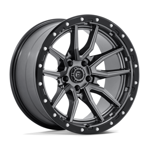 Fuel 1PC D680 Rebel 20x10 Wheel, 5x5 Bolt Pattern, -18 Offset, Matte Gunmetal Black Bead Ring
