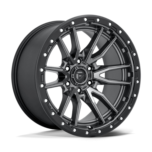 Fuel 1PC D680 Rebel 20x10 Wheel, 6x5.5 Bolt Pattern, -18 Offset, Matte Gunmetal Black Bead Ring