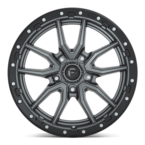 Fuel 1PC D680 Rebel 20x9 Wheel, 5x127 Bolt Pattern, +1 Offset, Matte Gunmetal Black Bead Ring