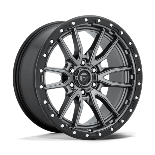 Fuel 1PC D680 Rebel 20x9 Wheel, 6x5.5 Bolt Pattern, +20 Offset, Matte Gunmetal Black Bead Ring