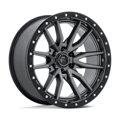 Fuel 1PC D680 Rebel 22x10 6x135 Matte Gunmetal Black Bead Ring Wheel
