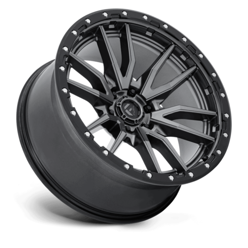 Fuel 1PC D680 Rebel 22x10 6x135 Matte Gunmetal Black Bead Ring Wheel