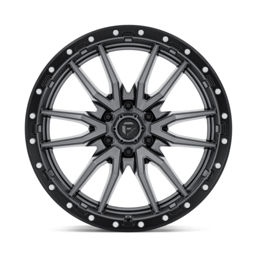 Fuel 1PC D680 Rebel 22x10 6x135 Matte Gunmetal Black Bead Ring Wheel