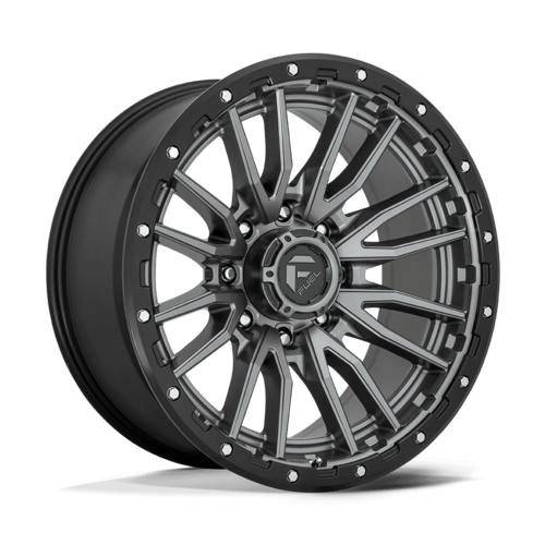Fuel 1PC D680 Rebel 22x10 Wheel, 8x6.5 Bolt Pattern, -18 Offset, Matte Gunmetal Black Bead Ring