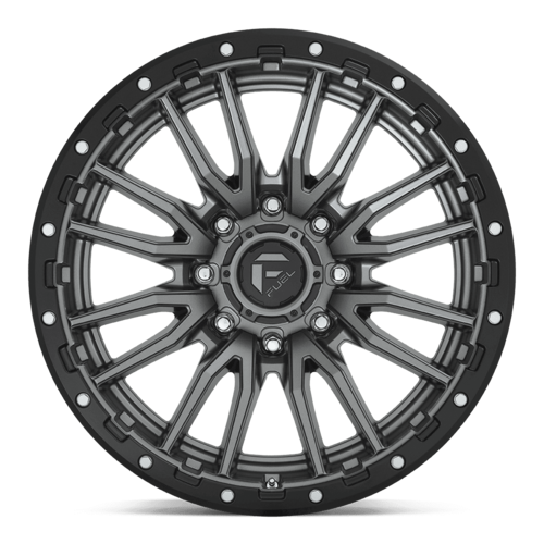 Fuel 1PC D680 Rebel 22x10 Wheel, 8x6.5 Bolt Pattern, -18 Offset, Matte Gunmetal Black Bead Ring