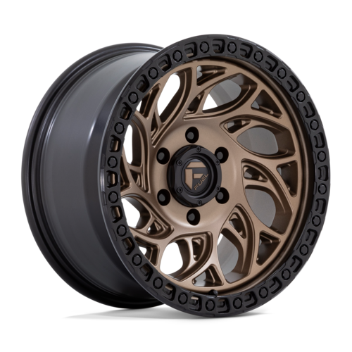 Fuel 1PC D841 Runner OR 15x8 Wheel, 5x4.5 Bolt Pattern, -19 Offset, Bronze with Black Ring