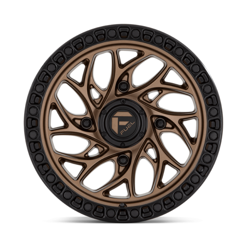 Fuel UTV D777 Runner UTV 15x7 4x156 Wheel in Bronze with Black Ring