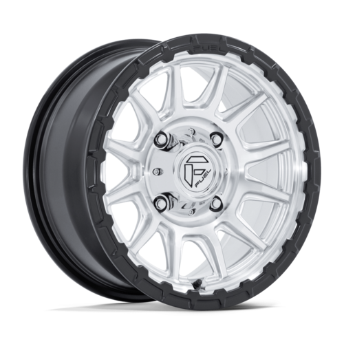 Fuel UTV FV866 Piston UTV 15x7 Wheel, 4x137 Bolt Pattern, +38 Offset, Hyper Silver and Matte Black
