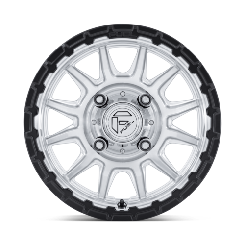 Fuel UTV FV866 Piston UTV 15x7 Wheel, 4x137 Bolt Pattern, +38 Offset, Hyper Silver and Matte Black