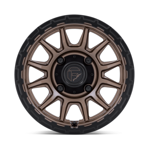 Fuel UTV FV866 Piston UTV 15x7 Wheel, 4x137 Bolt Pattern, +10 Offset, Matte Bronze with Matte Black Lip