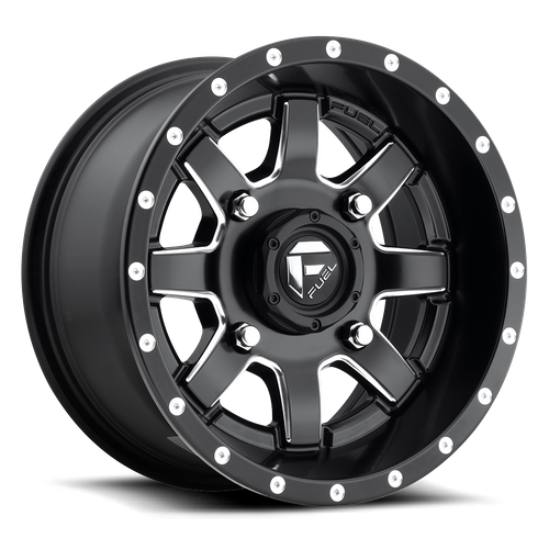 Fuel UTV D538 Maverick UTV 14x7 Matte Black Milled Wheel, 4x137 Bolt Pattern, +38 Offset