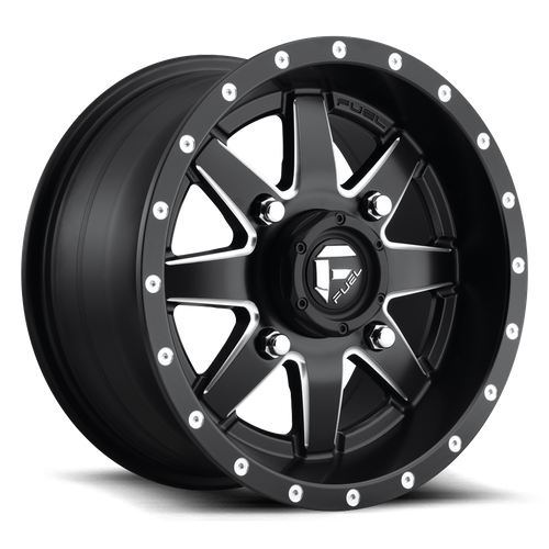 Fuel UTV D538 Maverick UTV 16x7 Matte Black Milled Wheel, 4x156, +13 Offset