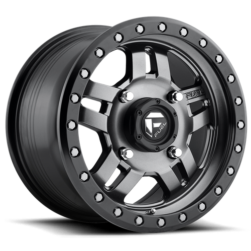 Fuel UTV D557 Anza UTV 15x7 Wheel, 4x156 Bolt Pattern, +38 Offset, Matte Gunmetal